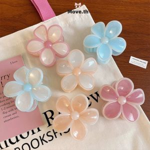 Kẹp tóc hoa màu thạch PLUMERIA kẹp tóc barrrttes size 8,5cm